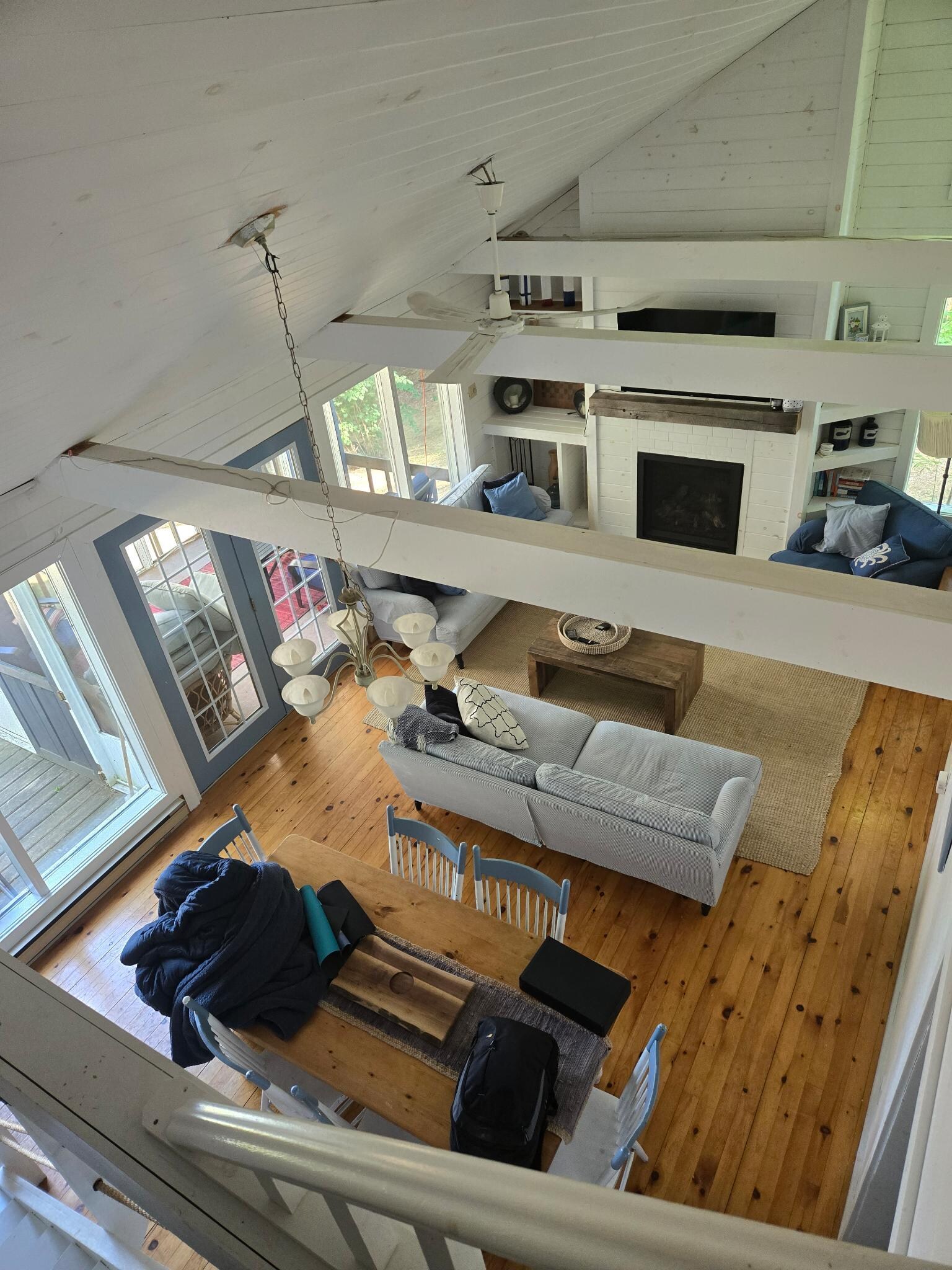 The main room from the top of the stairs, right as we arrived. Very accurate to the photos!