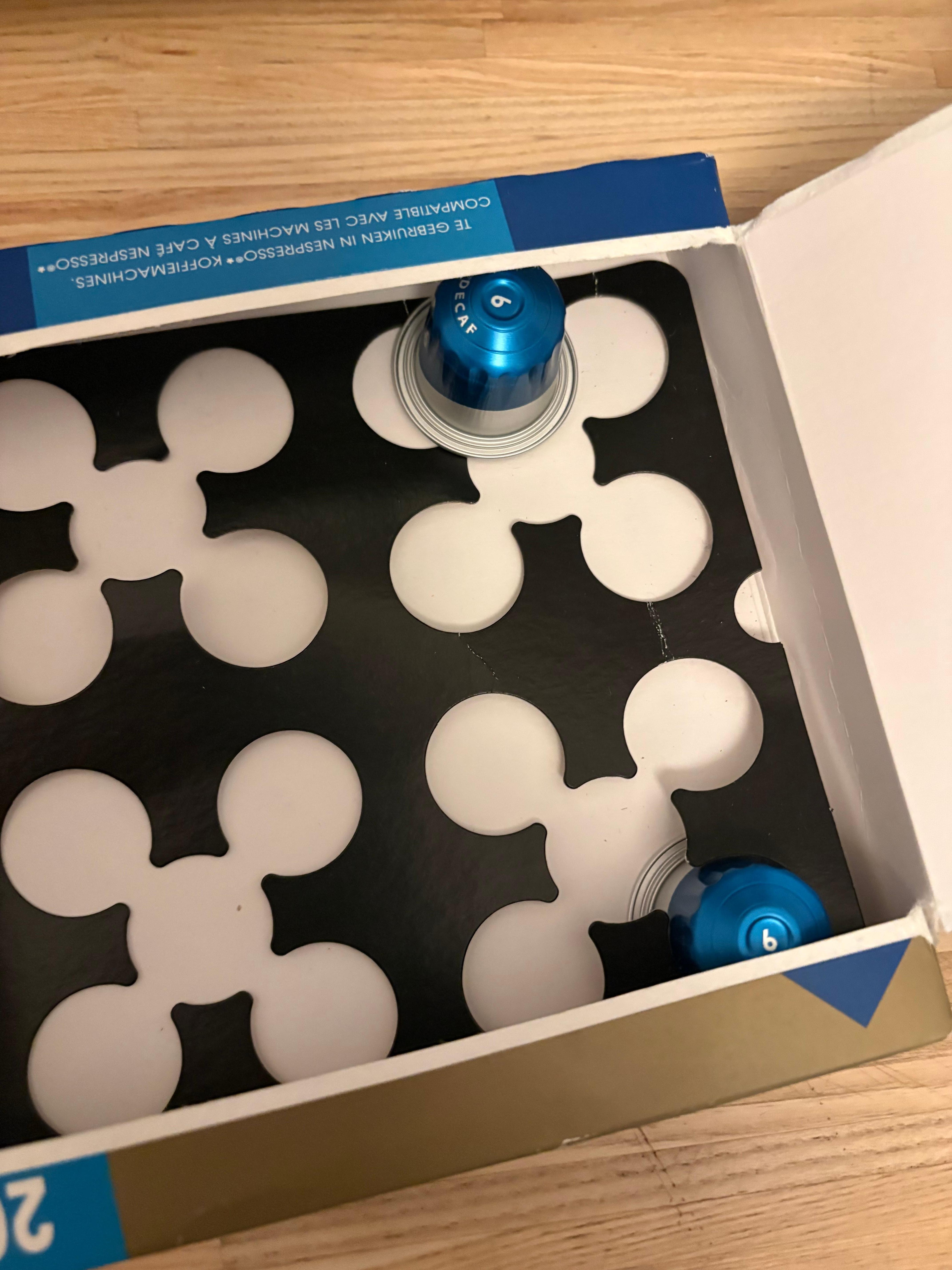 2 whole coffee pods!!! I think in the pictures she shows all this great coffee absilable