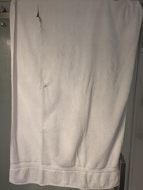 First of several dirty bath towels
