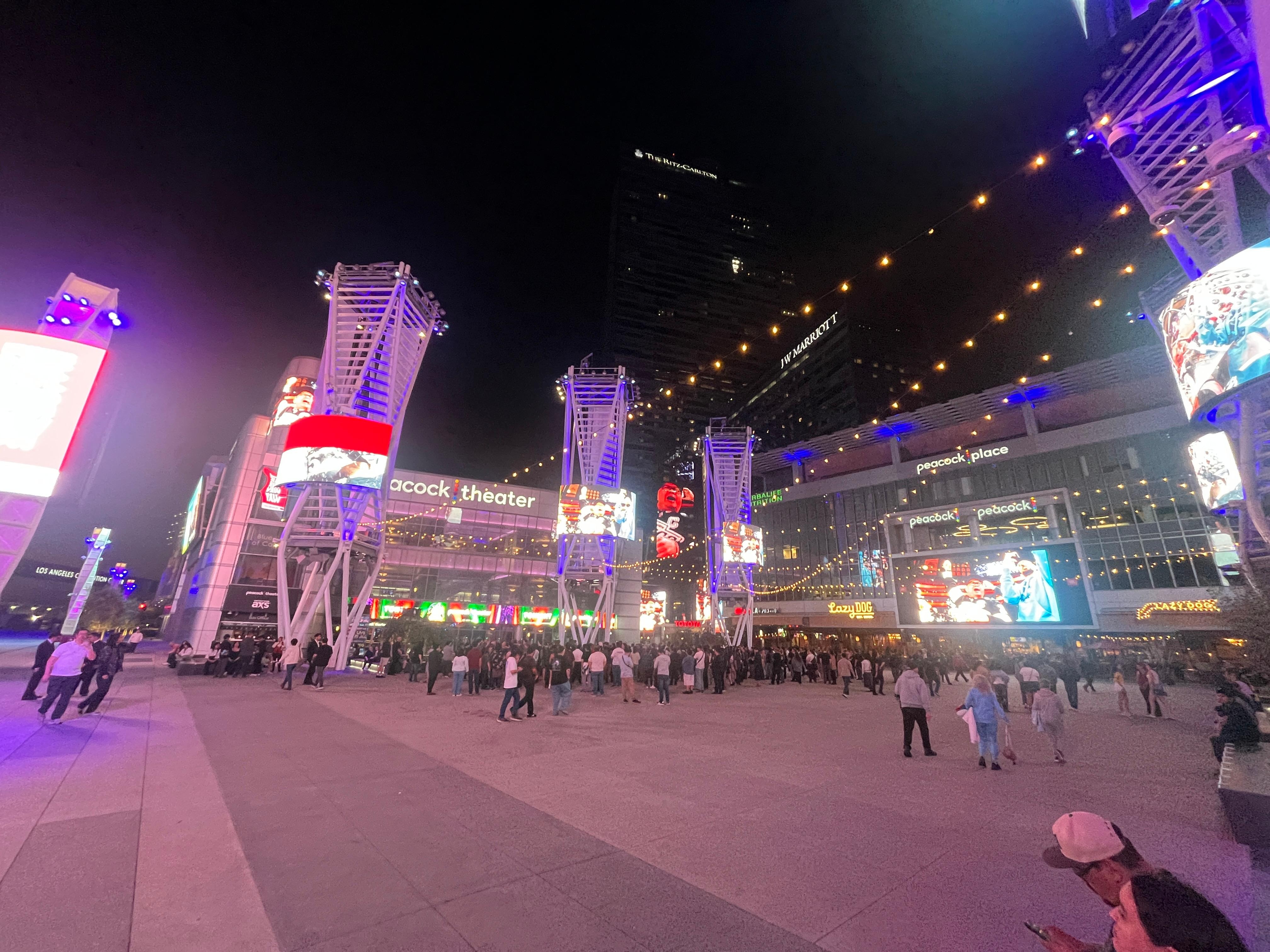 Across the street from LA live and Peacock theater. 