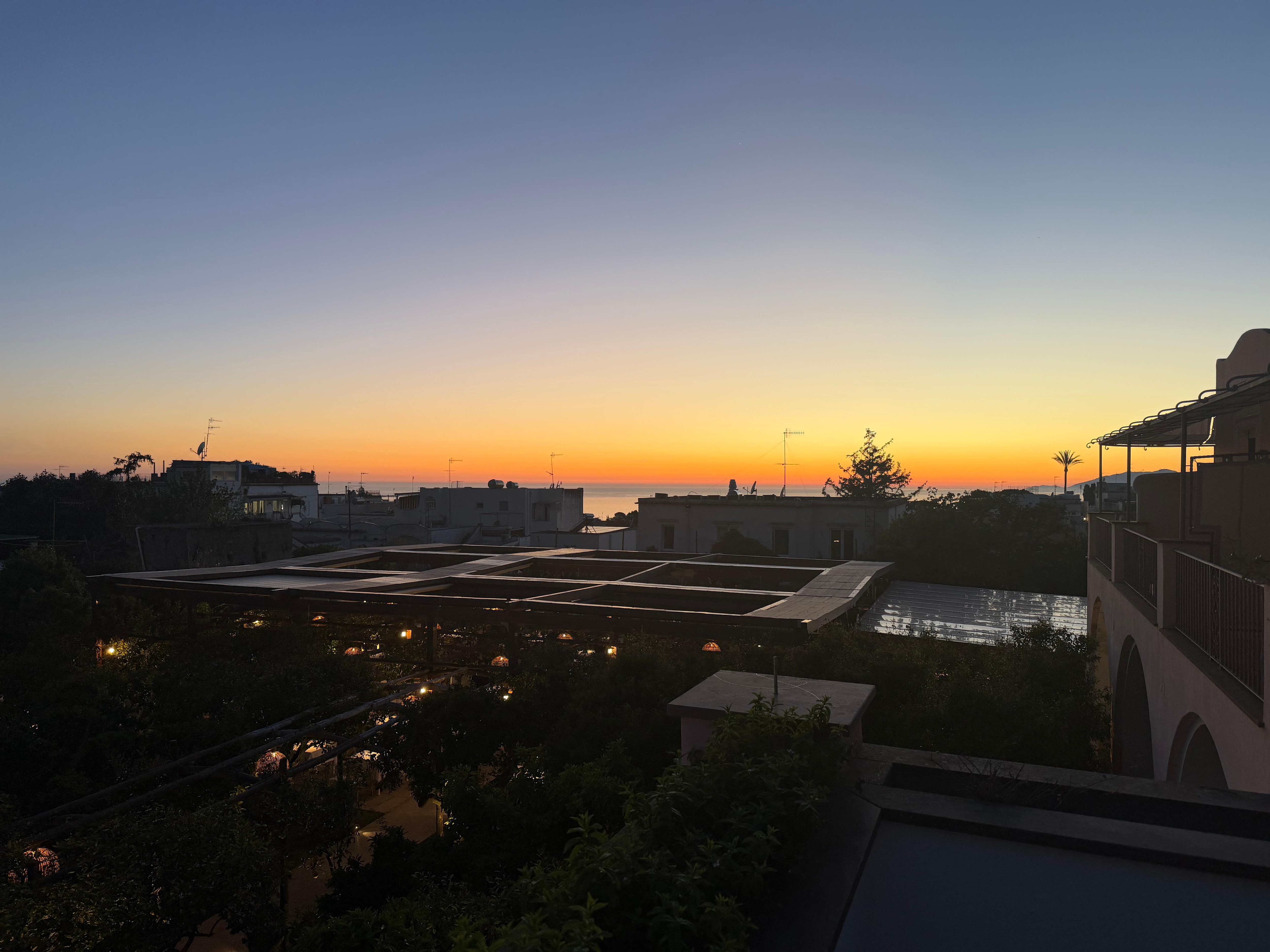 Sunset View from the terrace from our room 