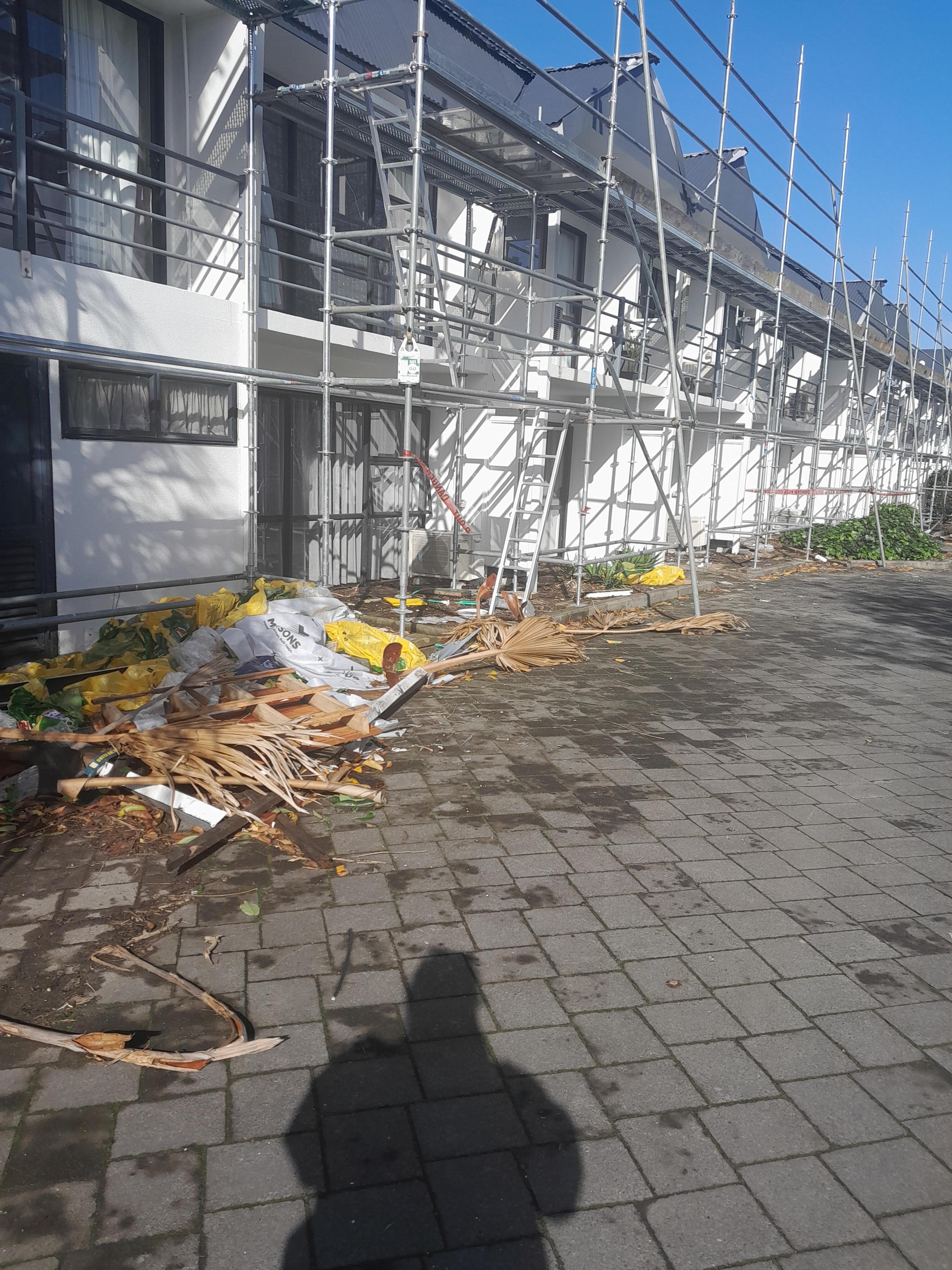 Yes there was work going on but the rubbish and mess was not appealing