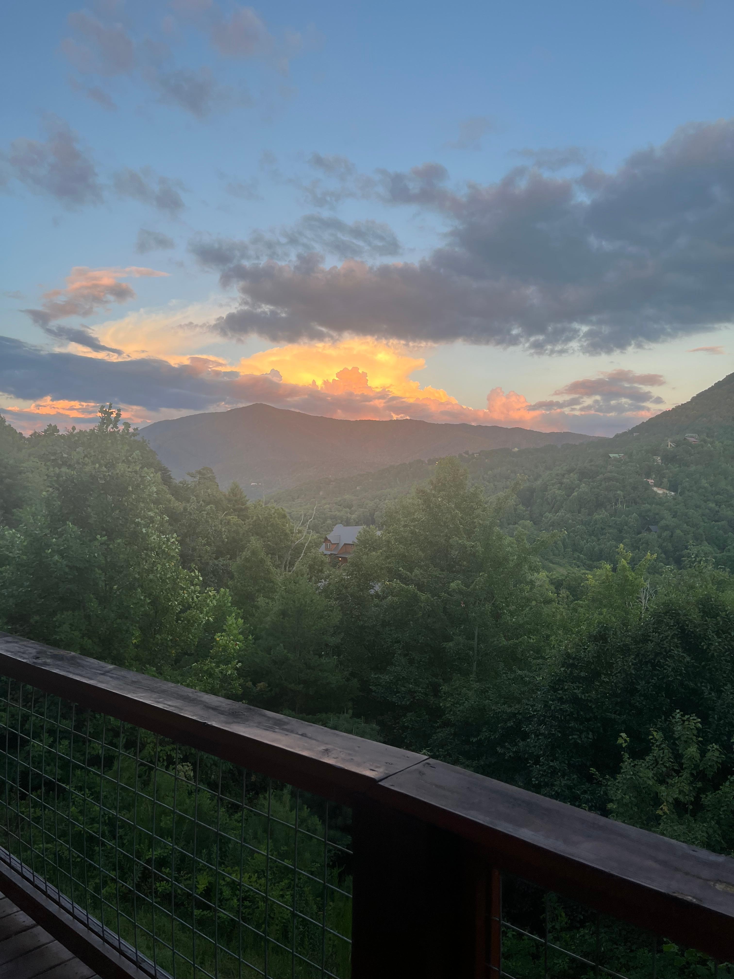 View from balcony. Can see the Milky Way at night. 