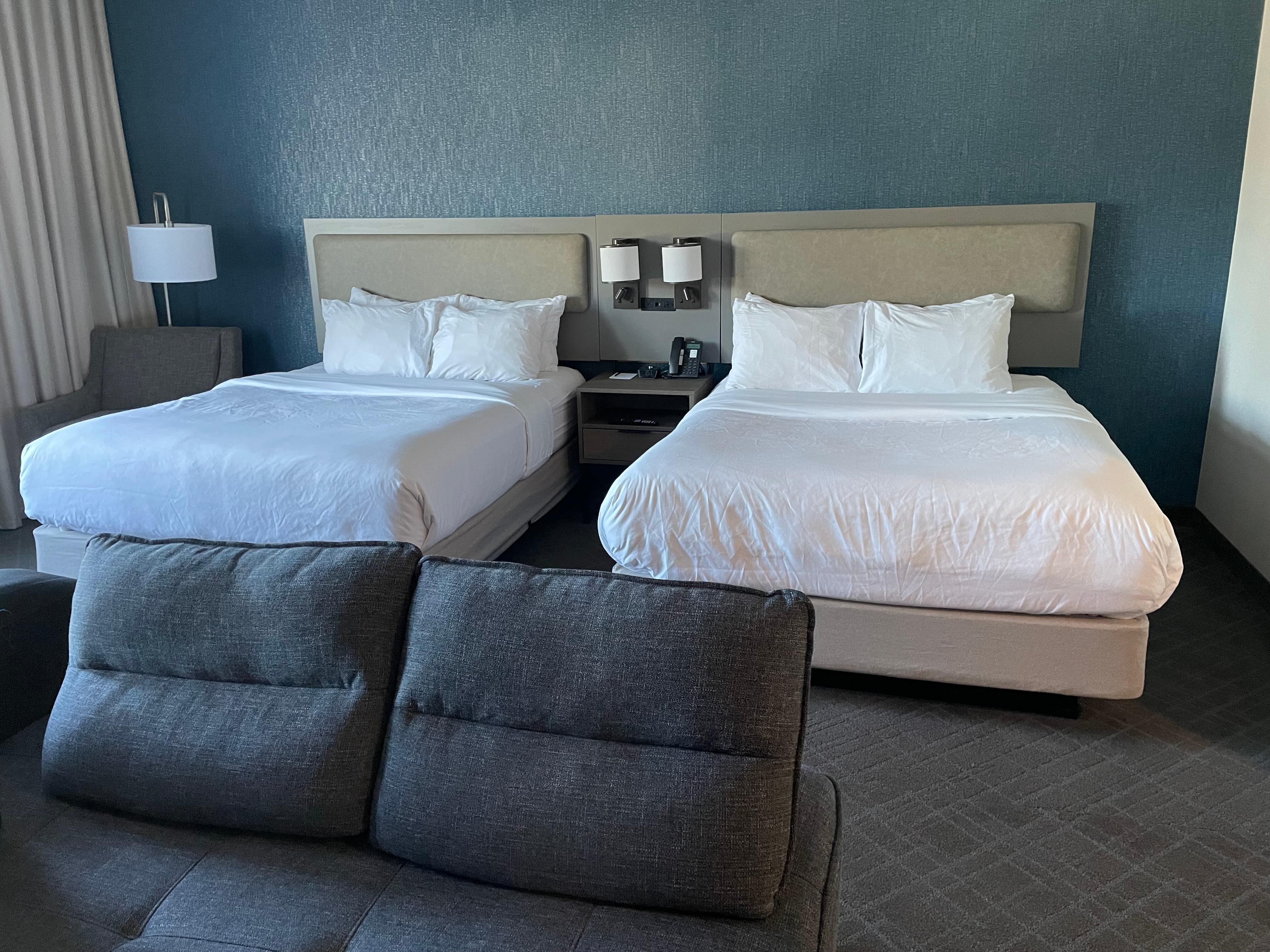 Quarto vista das camas