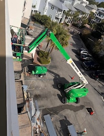 View from the entrance… very loud construction.