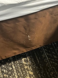 unknown substance on bed skirt