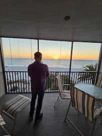 Screened in patio for watching the incredible sunsets!