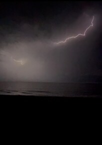 A beautiful lightning storm we watched from the back deck