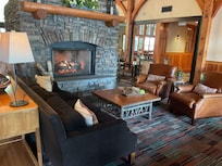 Beautiful fireplace to welcome guests
