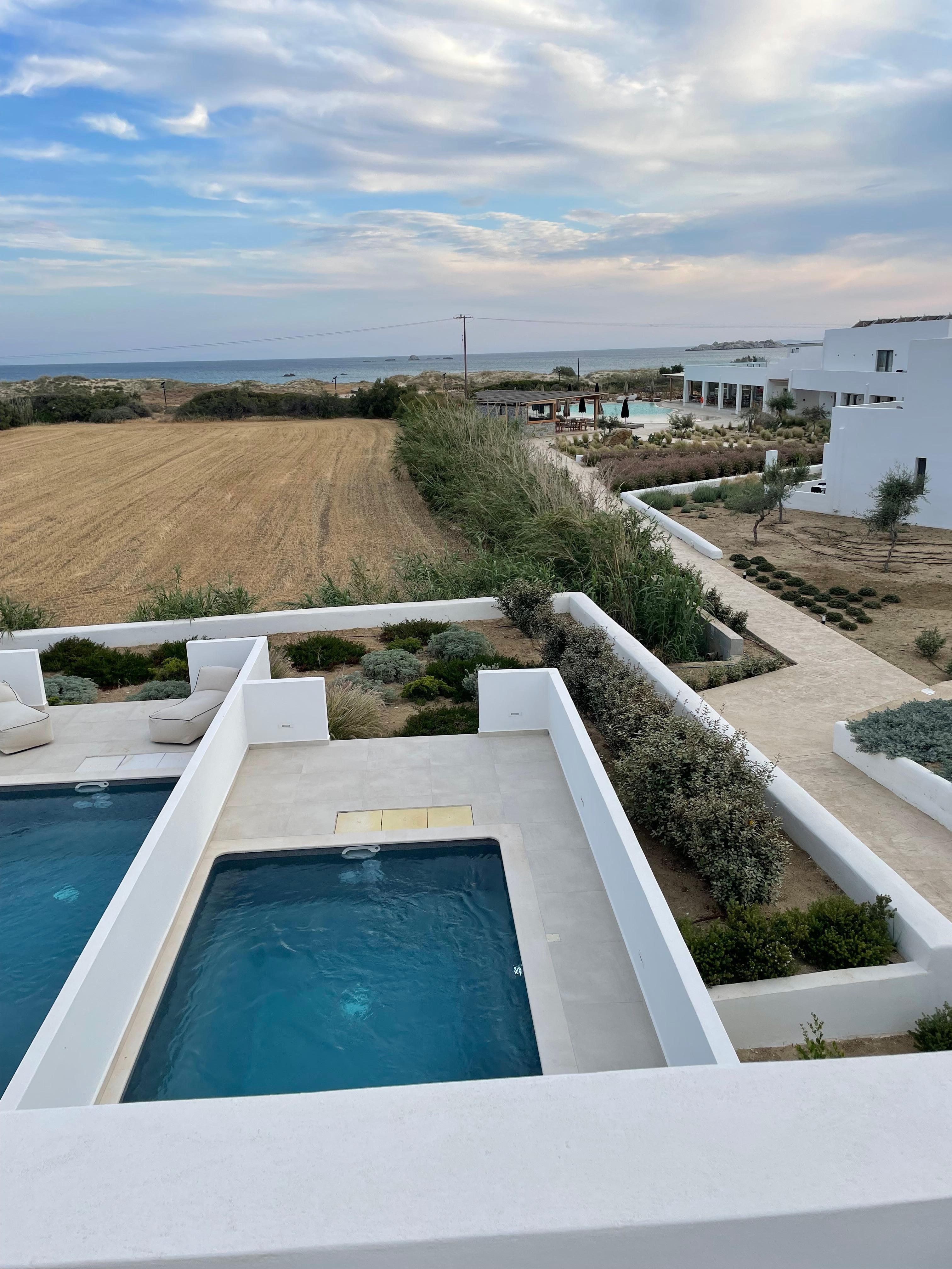 Room with private pool but not heated