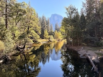 Half dome view from Sentinel Bridge