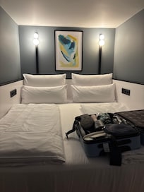 Had to crawl in the bed from the foot of the bed for 2 people.