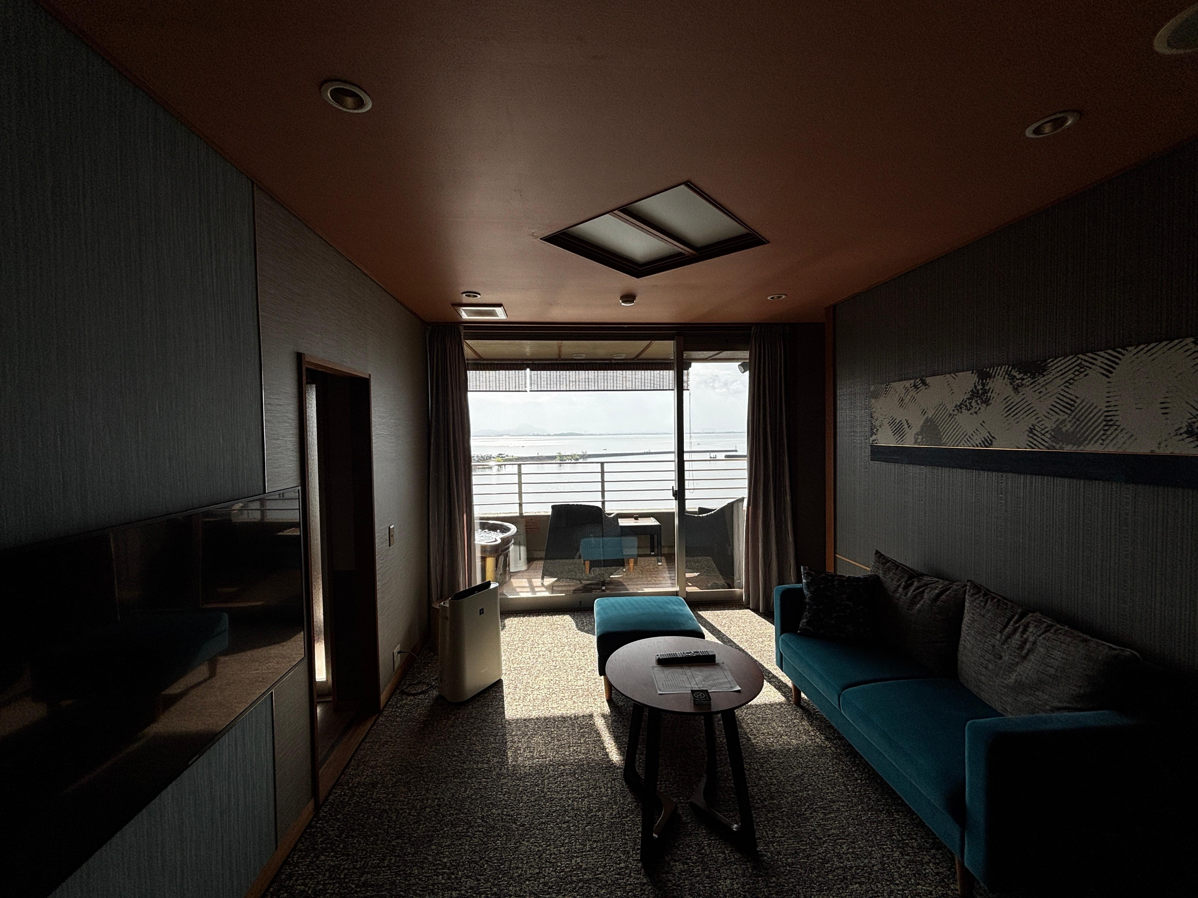 Looking out onto Lake Biwa.