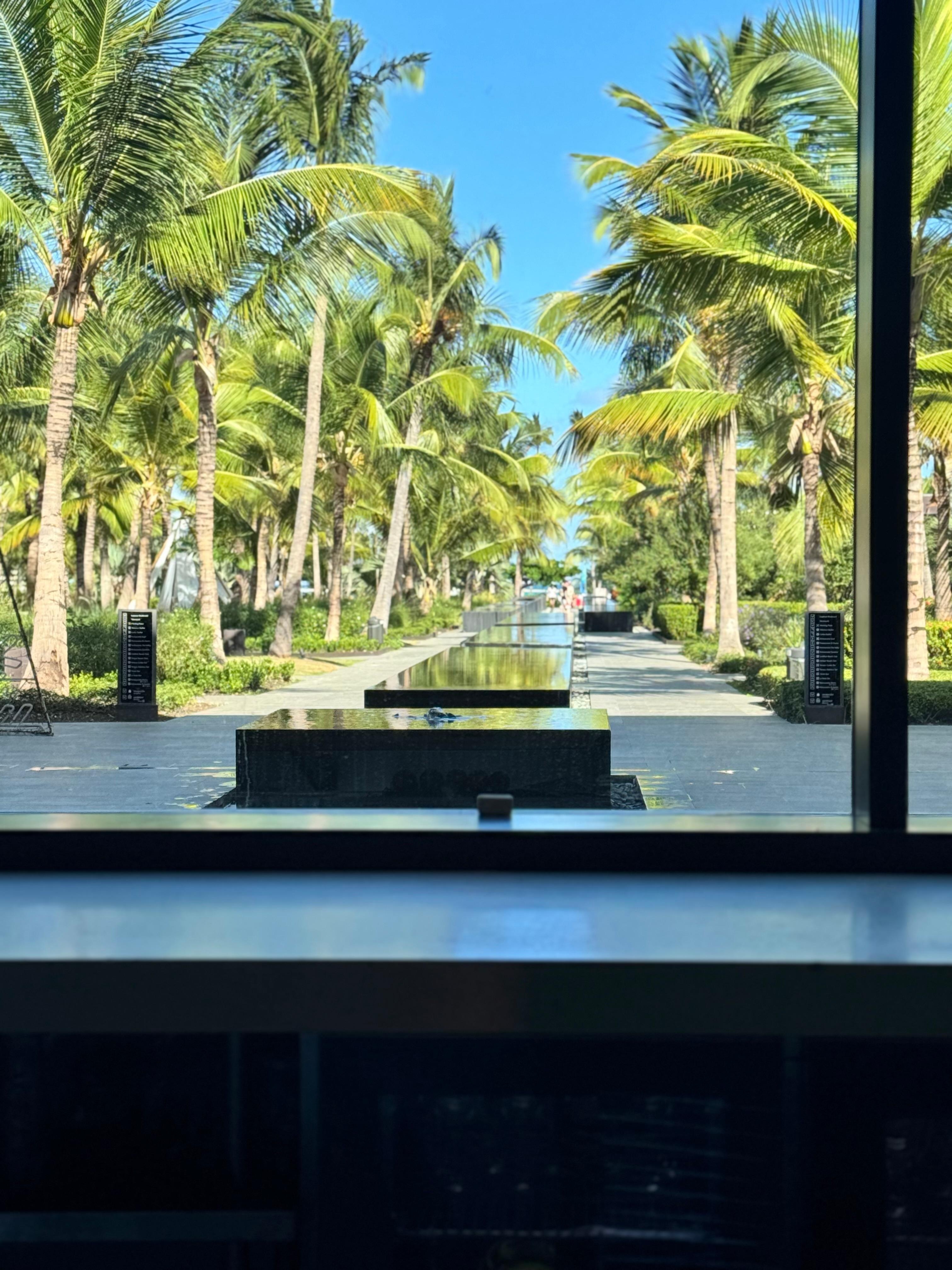Vista desde la barra del lobby. 