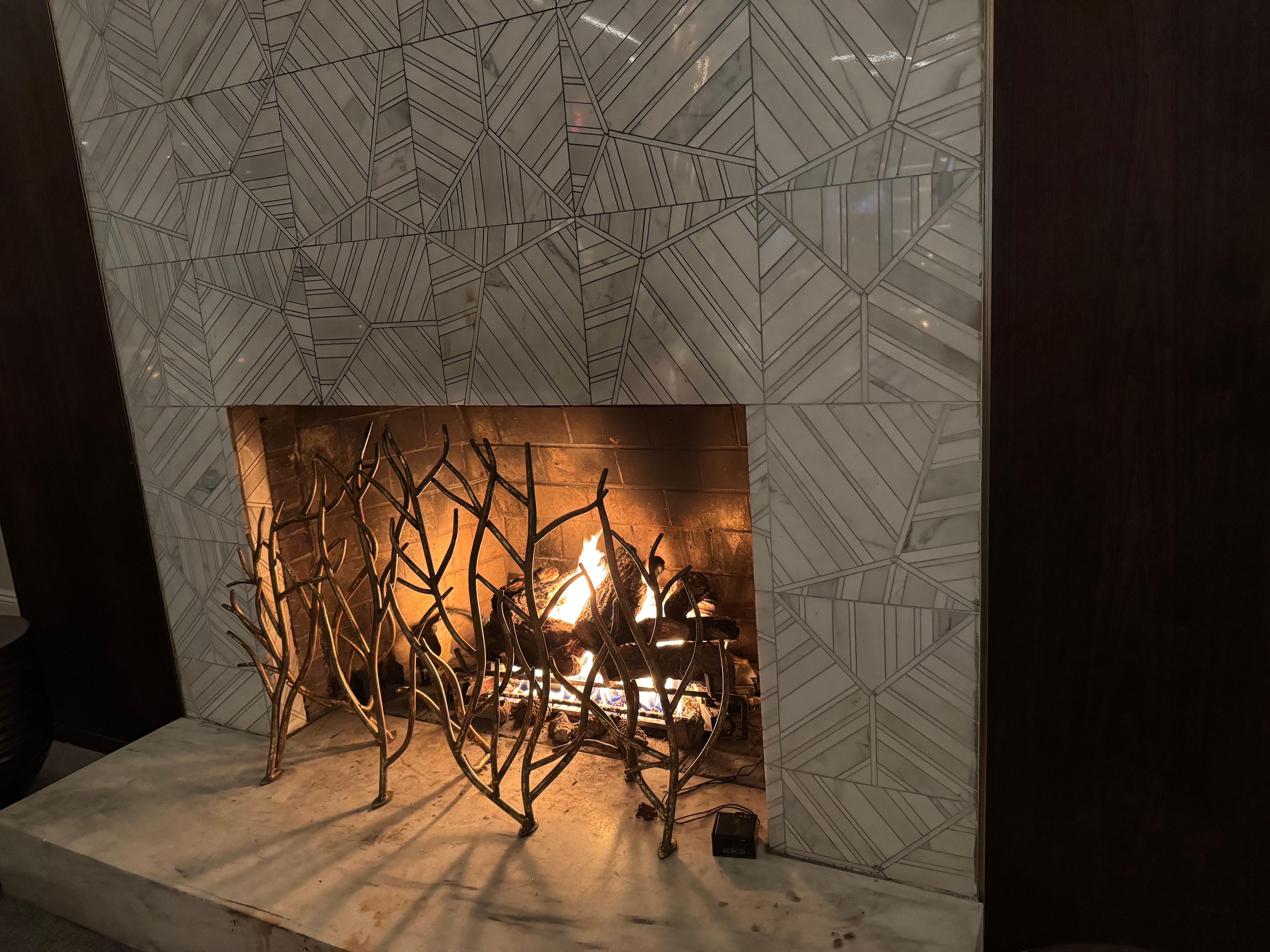 Cozy fireplace
Going in the restaurant- a treat given the subzero temperatures! 