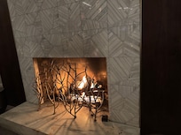 Cozy fireplace
Going in the restaurant- a treat given the subzero temperatures!