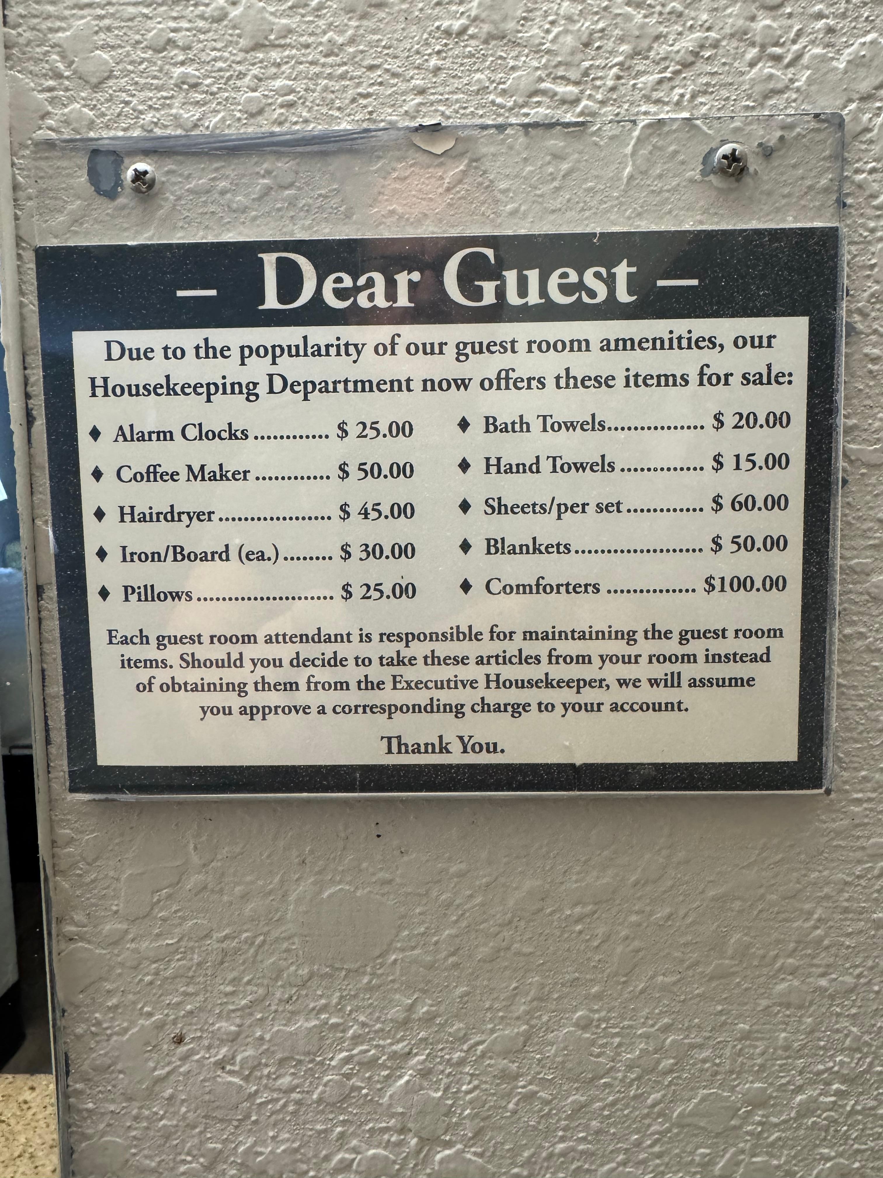 This should give you an idea of the typical client that this place caters to.