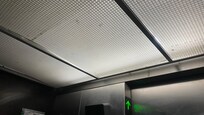Elevator, poor lightning, smelled like urine.