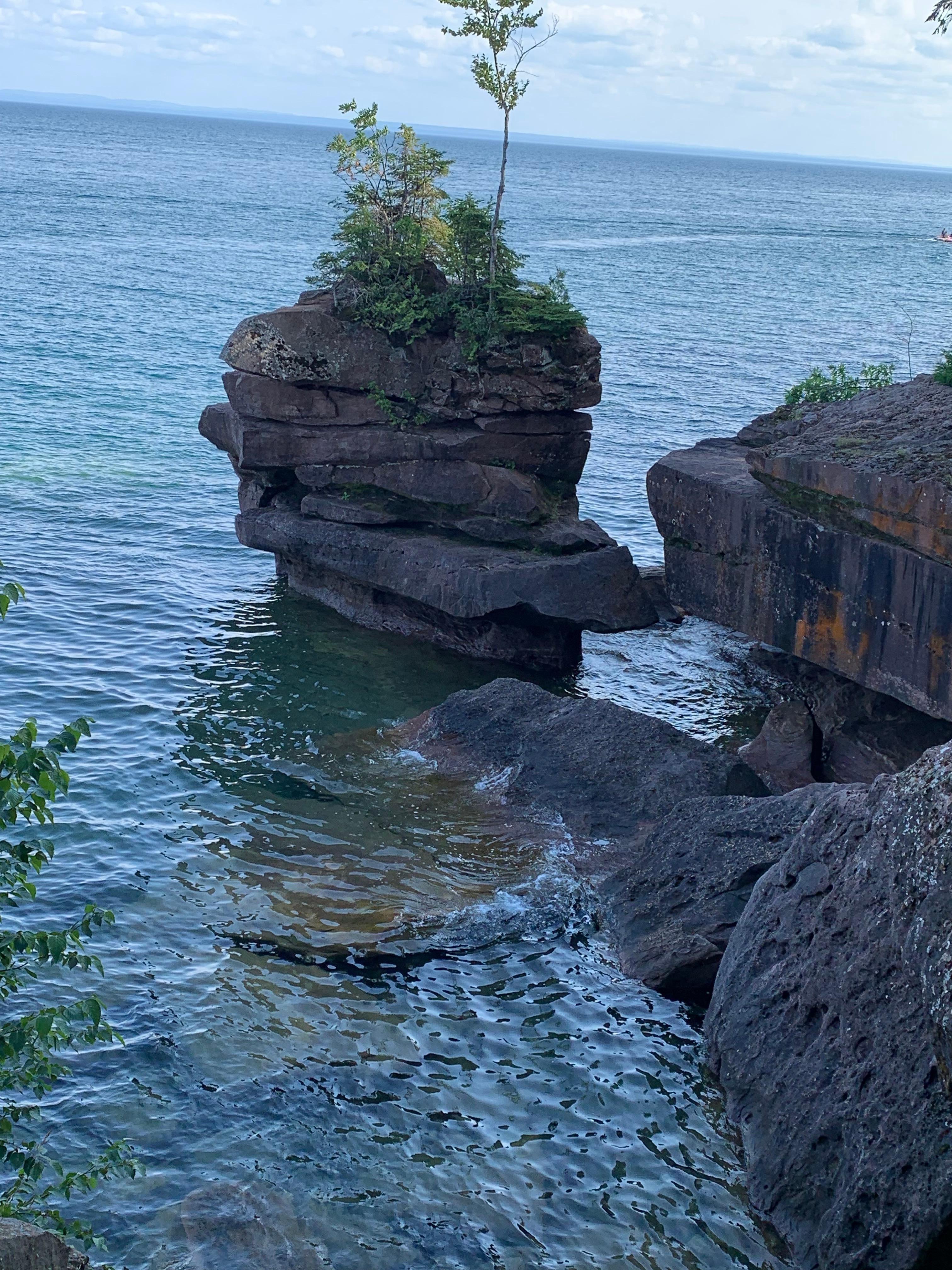 Rock point in Madeline Island park
