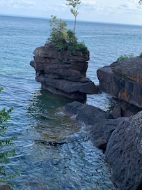 Rock point in Madeline Island park