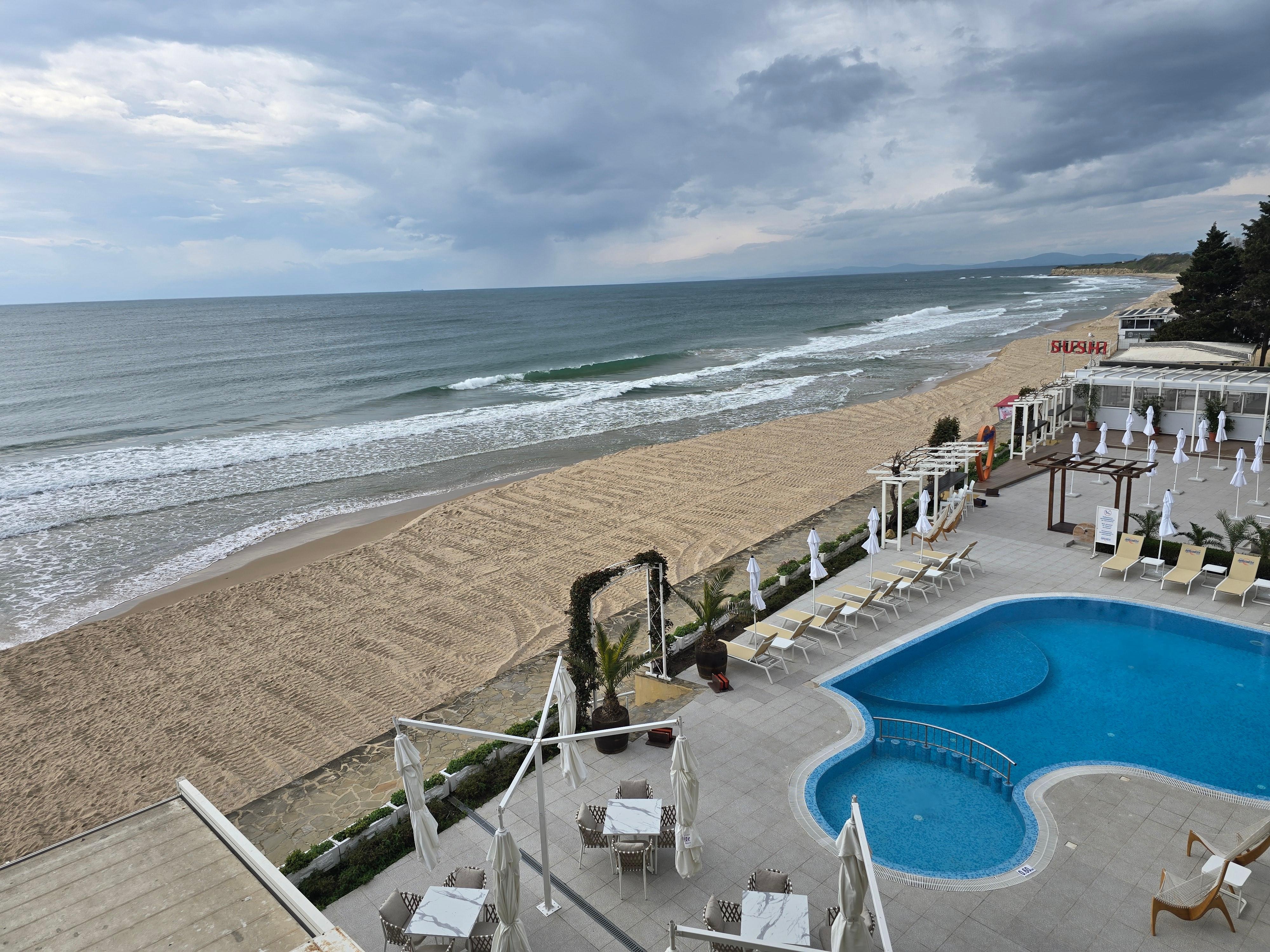 View from hotel room balcony 