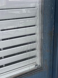 Dog smears on the back door