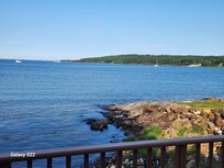 View of Penobscot Bay from our back porch. Tide in.