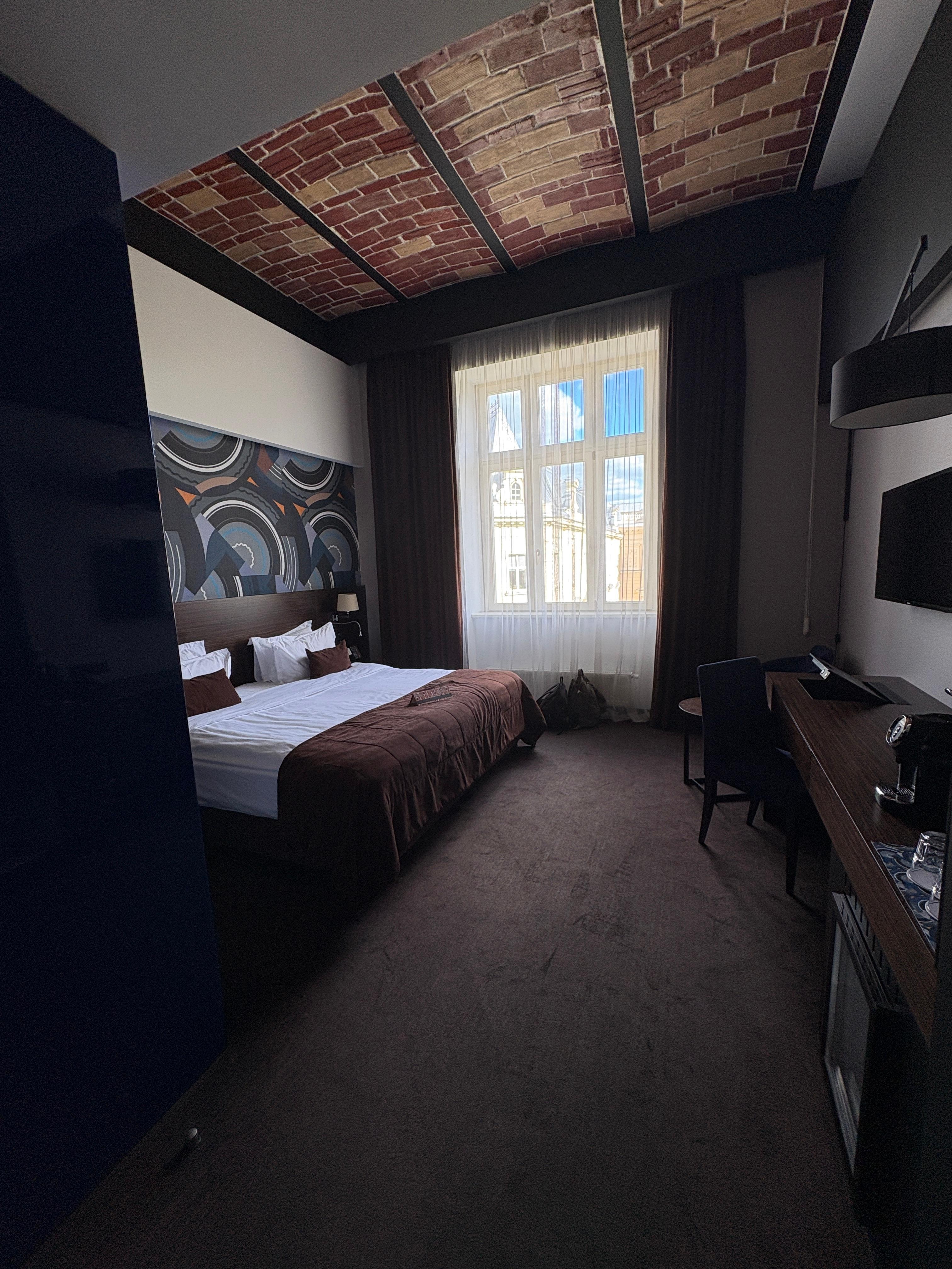 All rooms have high ceilings. 