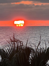 Beautiful sunset from balcony.
