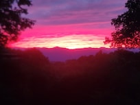 Sky on fire upon arrival