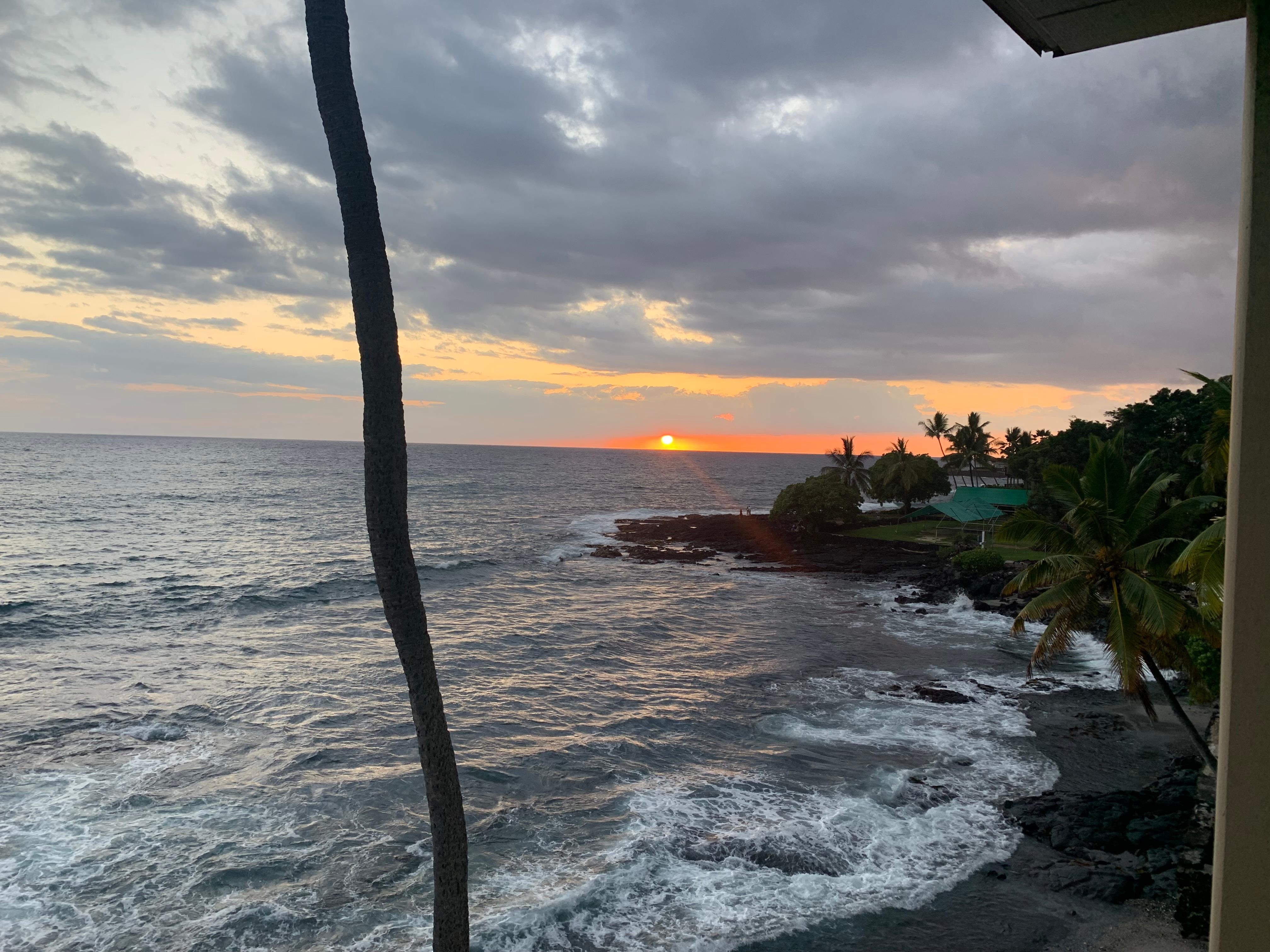 Looking out from our lanai