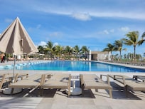 Poolside view from chair