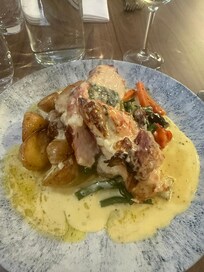 The stuffed chicken dish was absolutely gorgeous