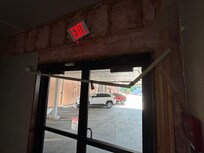 Entrance to building from parking area