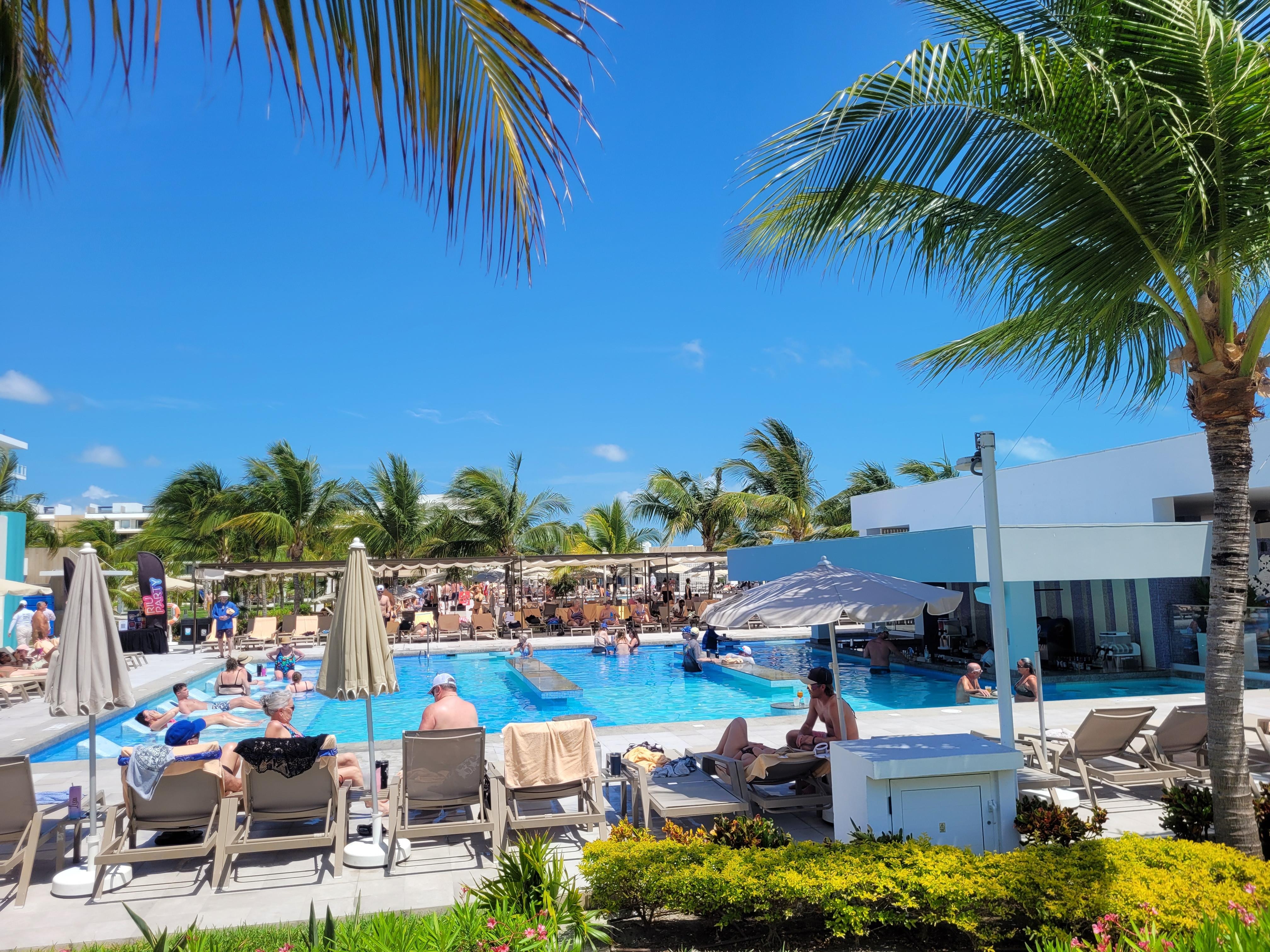 Poolside during the afternoon