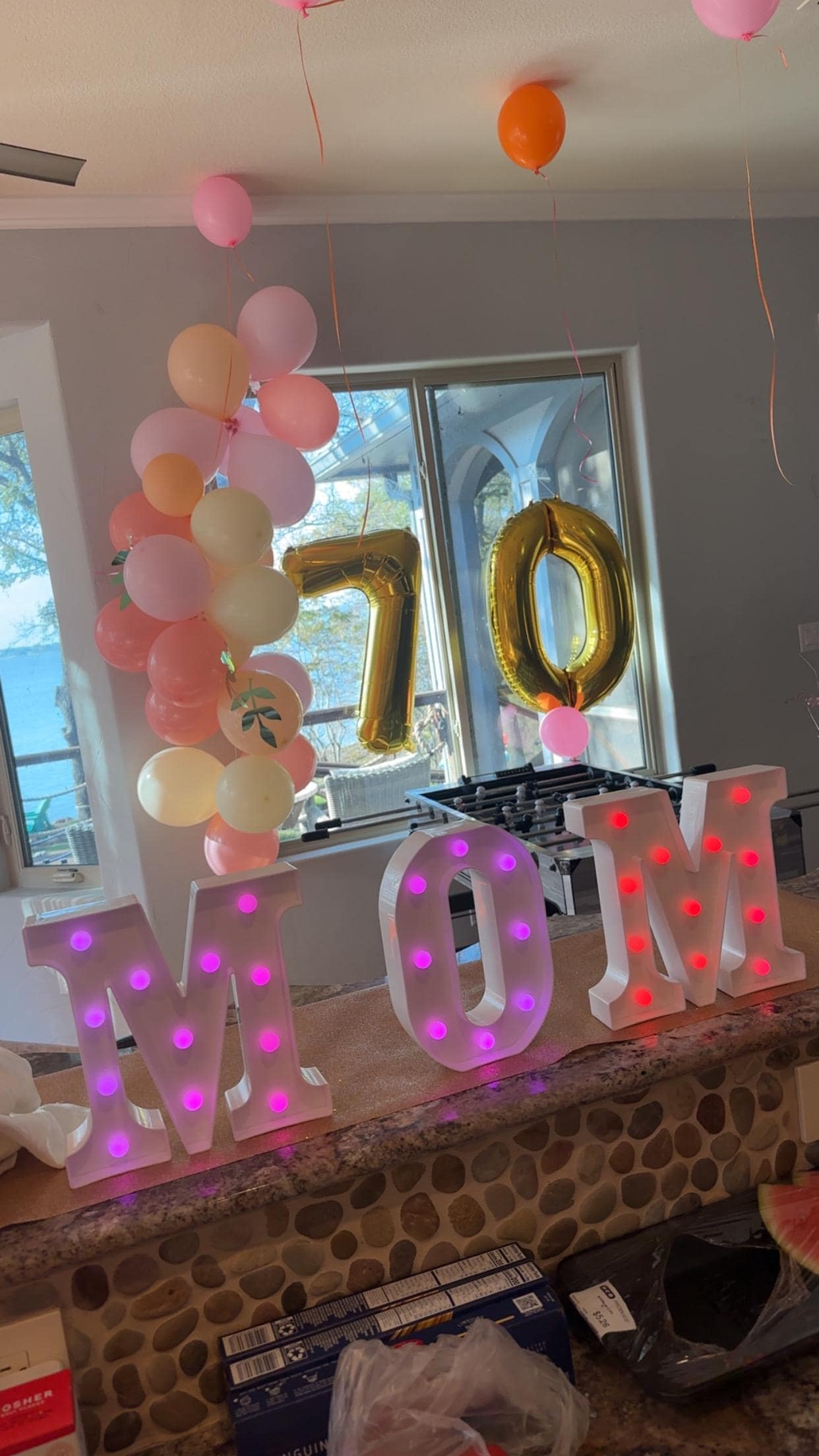 Celebrating moms birthday 