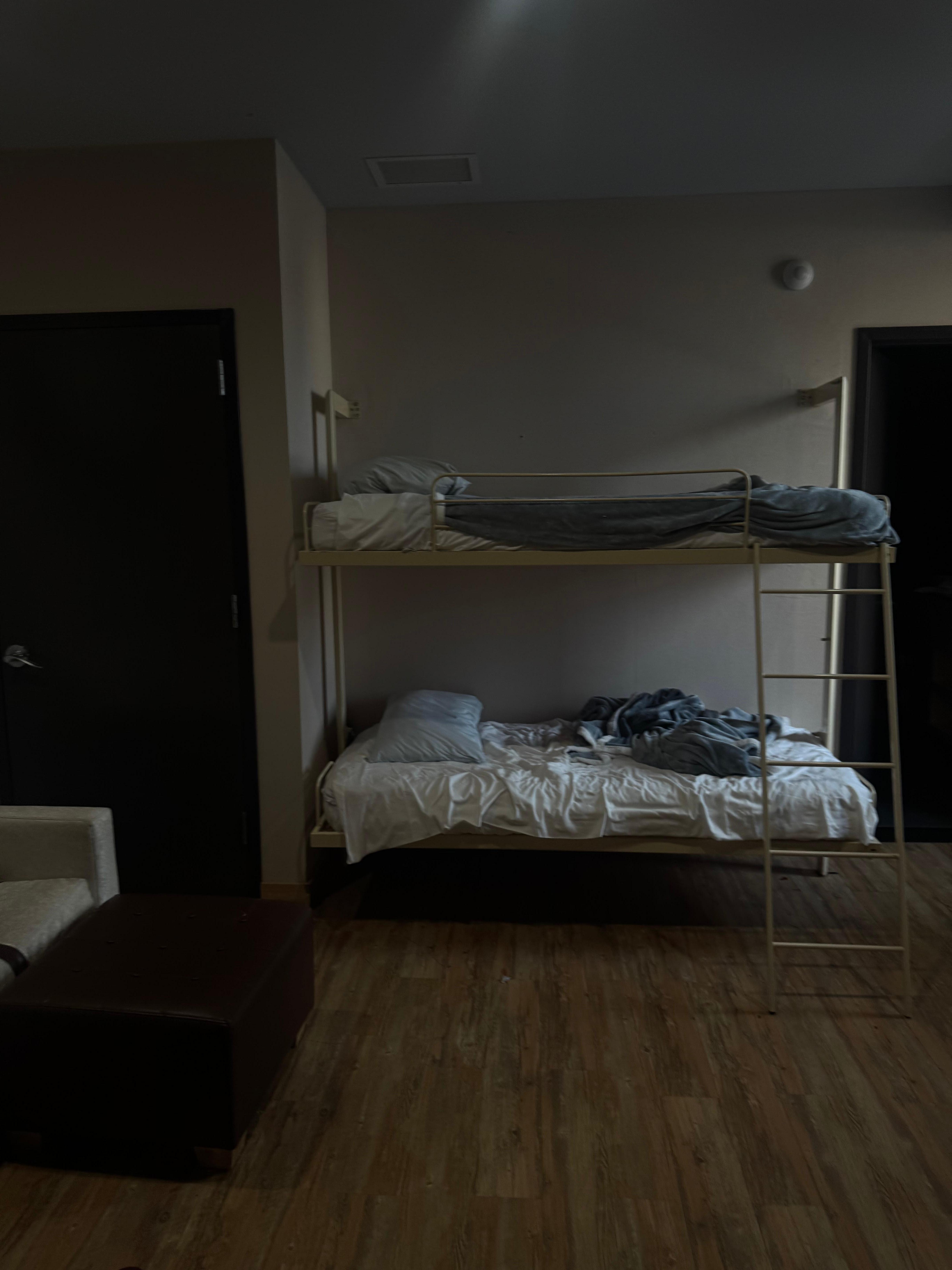 The bunk beds were very comfortable. (kids had already laid on the beds). 