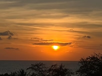 Sunset view from roof bar