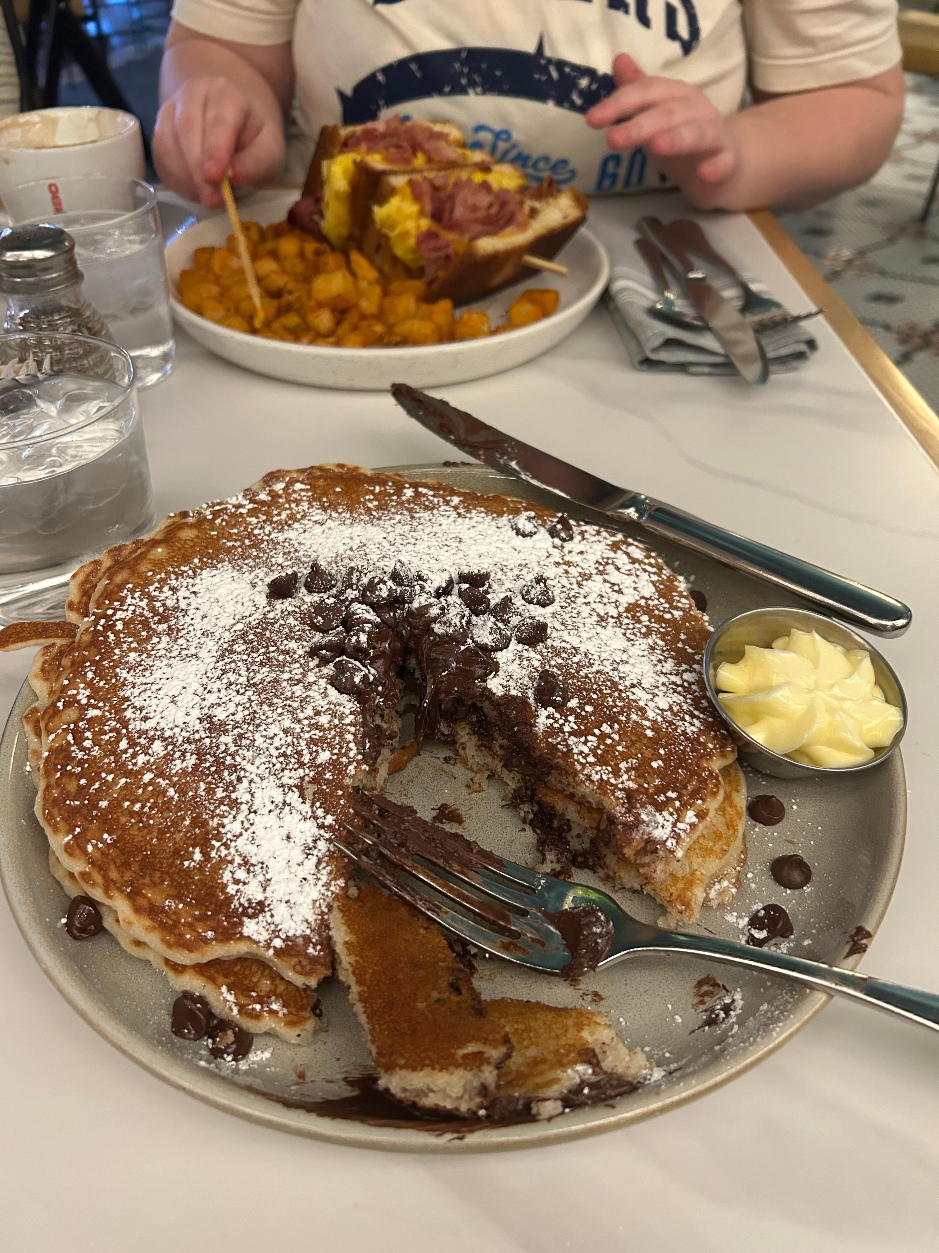 Was pancake was bigger than my head and I ate most of it!