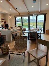 Back view while chefs prep our bday dinner meal