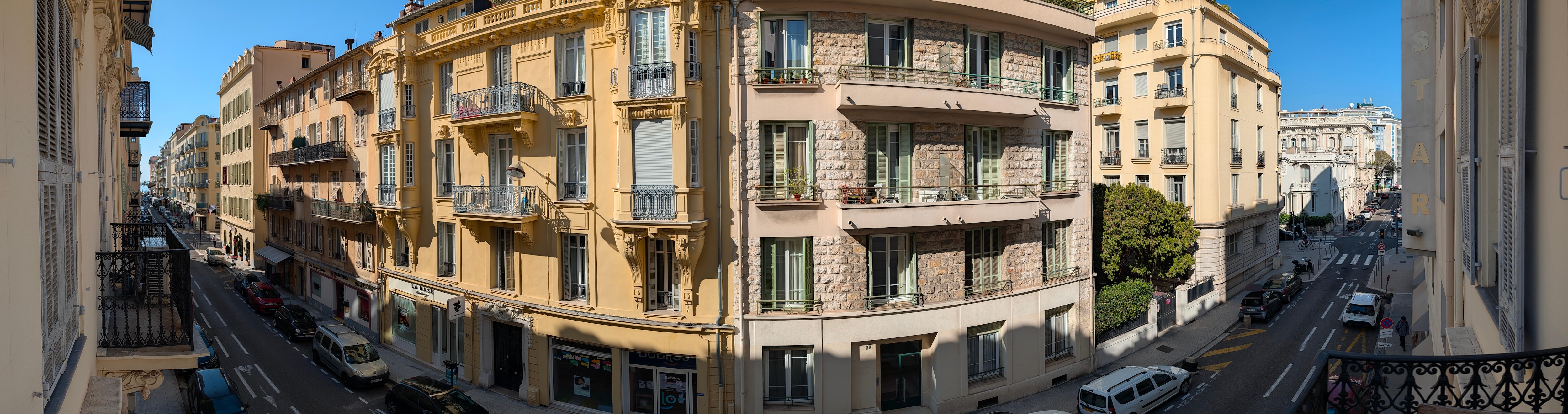 A panoramic view from the balcony