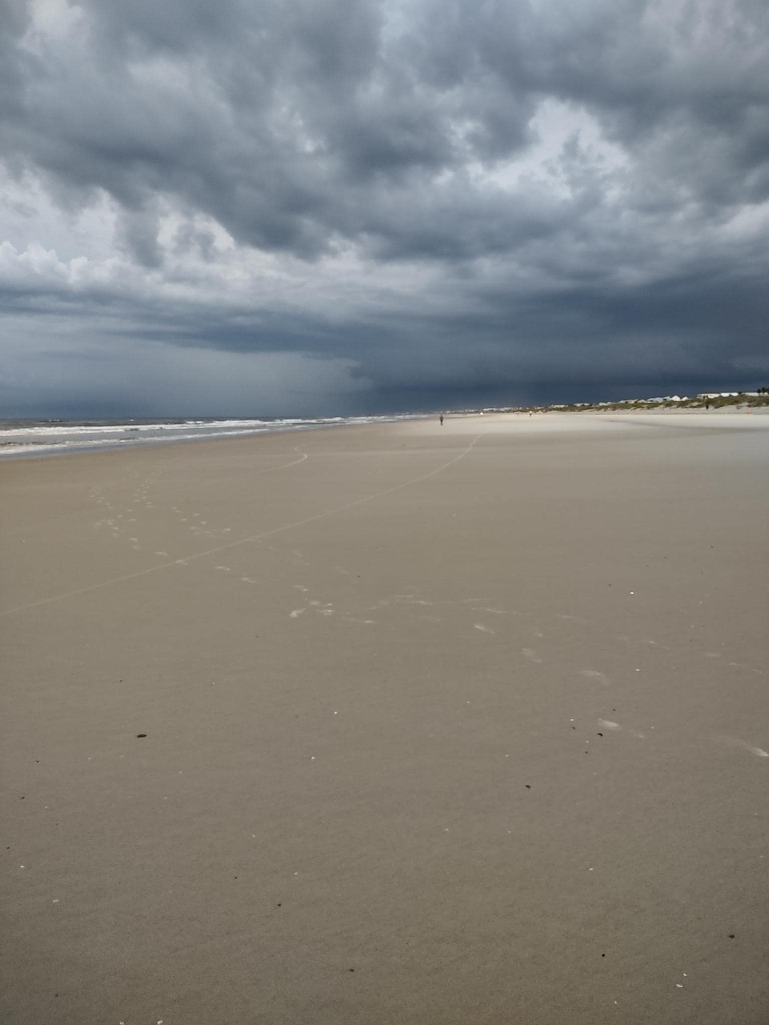 Storm one evening on the beach.