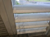 Water spots on dirty blinds