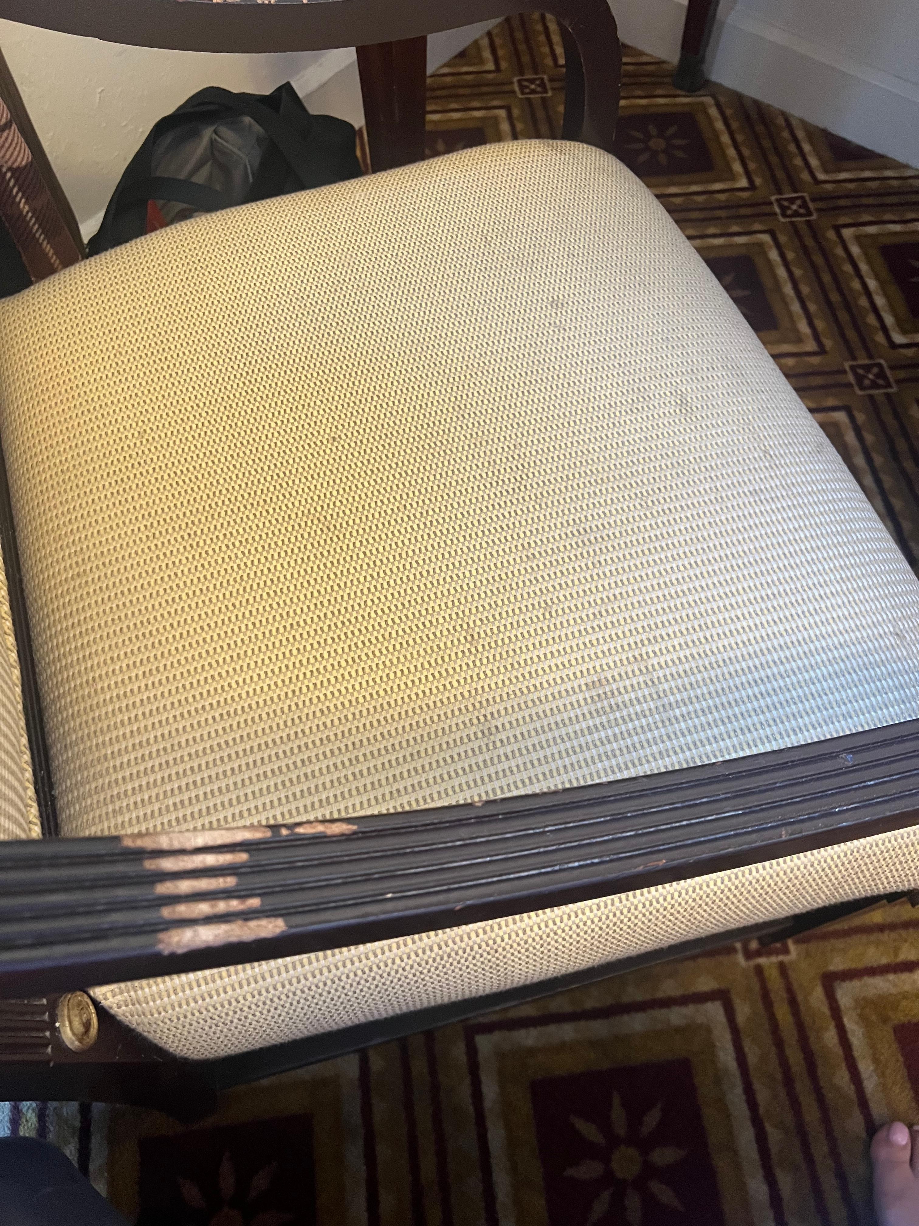 Worn dingy stained furniture 