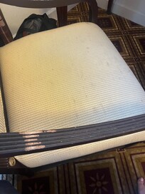 Worn dingy stained furniture