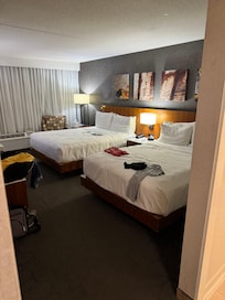 No separate living area as shown on websites.
Room is way smaller than 675 ft as stated on website