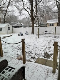 Our winter visit included snow. It still was lovely to be in a cozy space together.