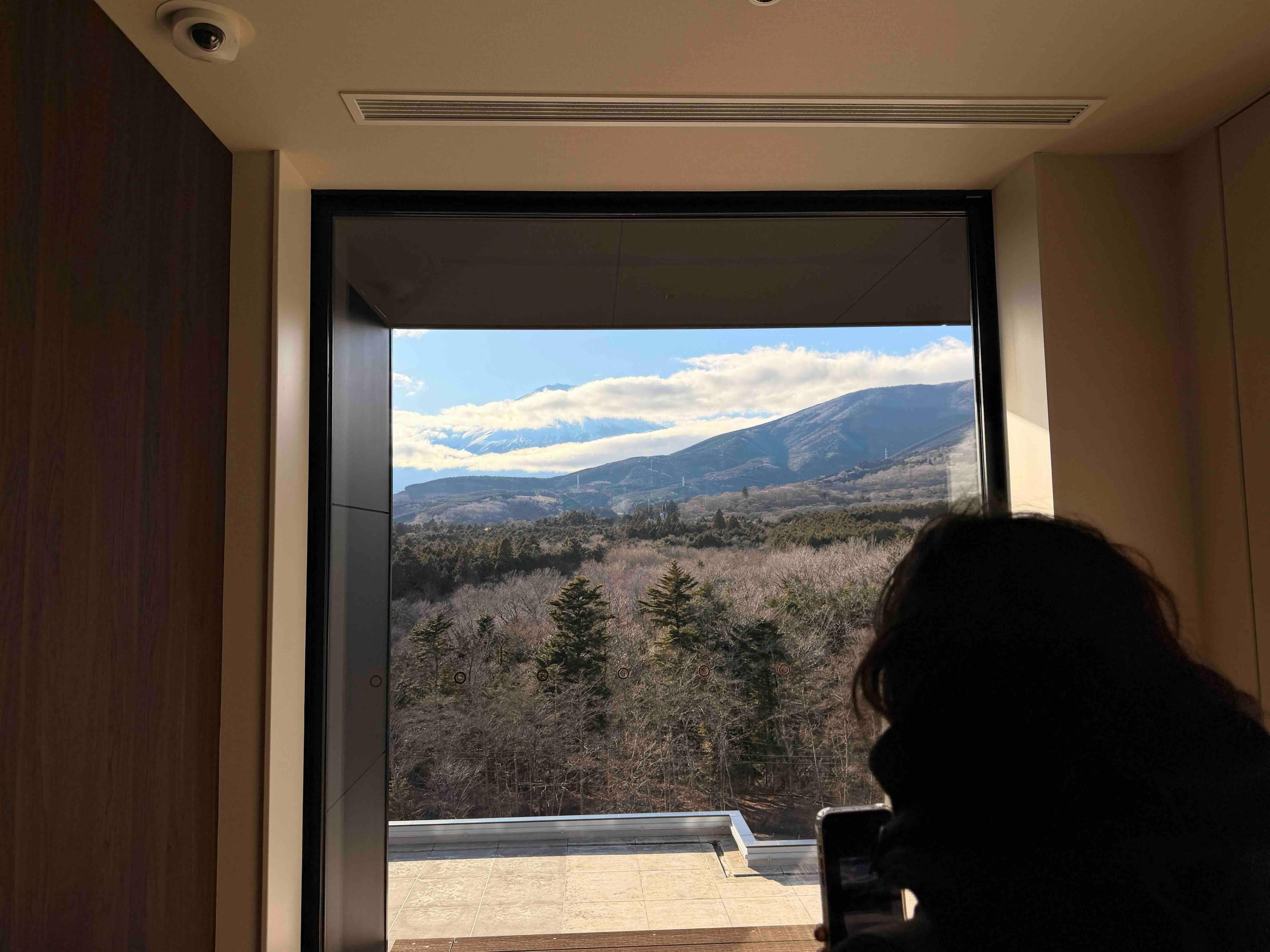 View from the lift landing - that's mt fuji in the background.