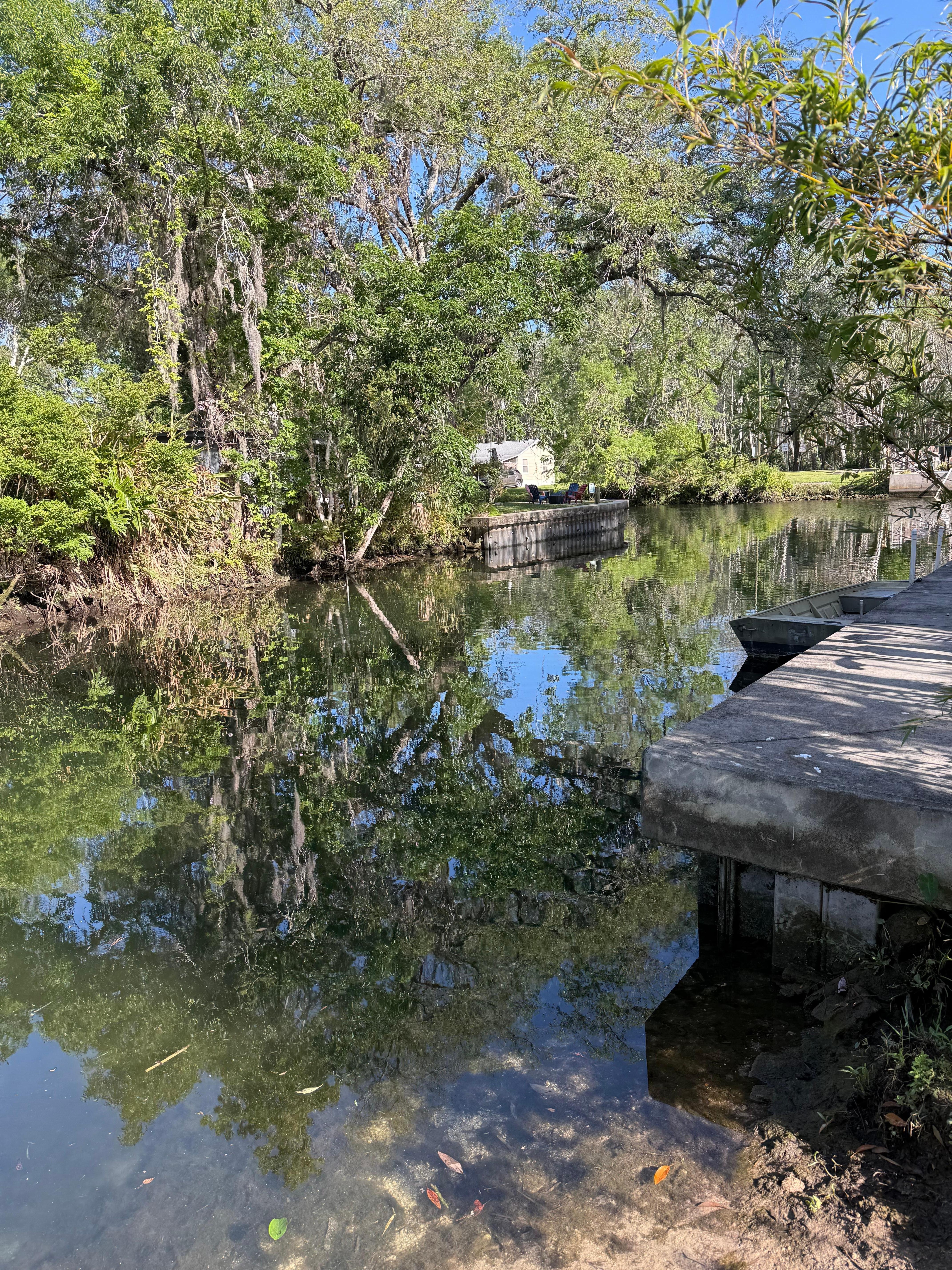 Backyard- the walk in area for a kayak 