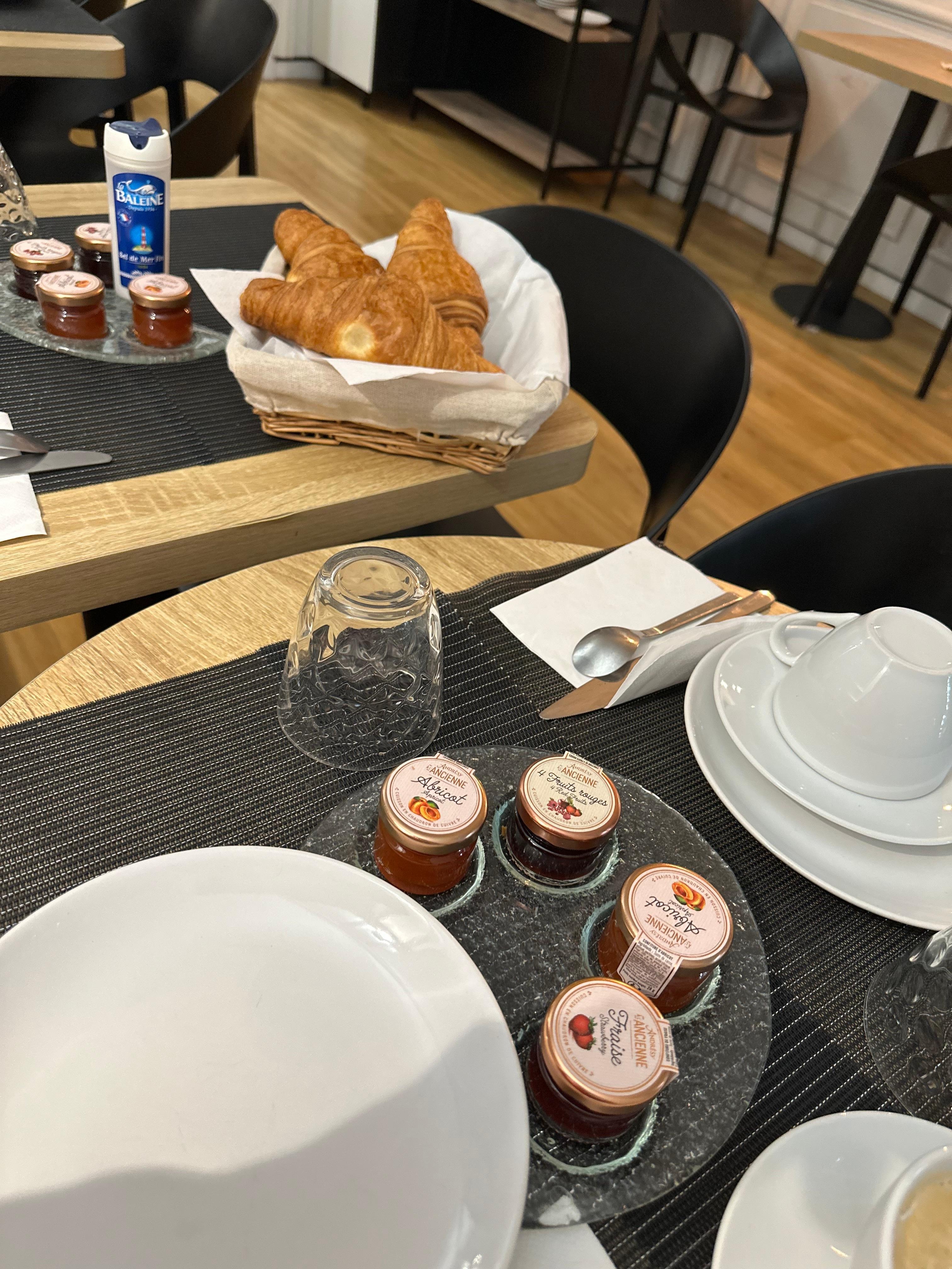 Cozy morning breakfast. 